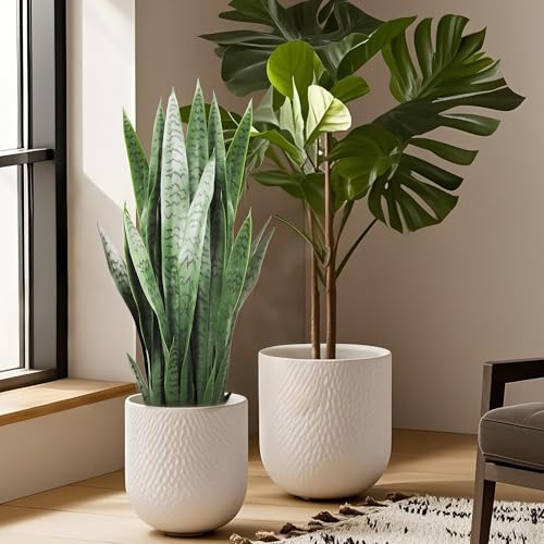 KOL 3FT Artificial Snake Plant, 35in Fake Sansevieria Indoor Outdoor | Full upright PE foliage; realistic faux Mother in Law Tongue look; modern greenery for living rooms, offices and entryways - size: 1 PC