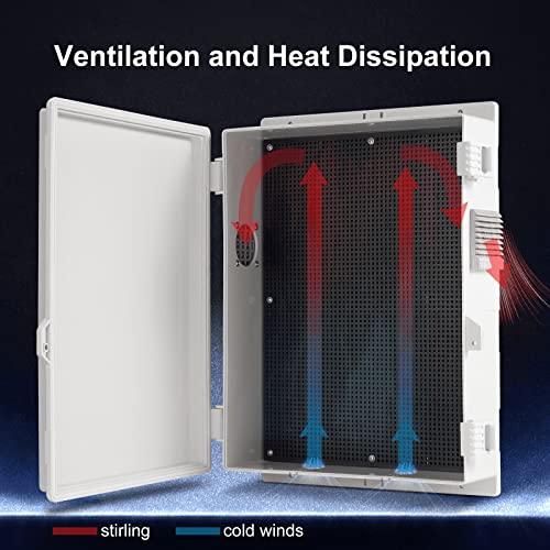 Namunanee Outdoor Electrical Junction Box, ABS Water Resistant Enclosure with Internal Mounting Panel & Hinged Cover, 15.7" H* 11" L* 4.1" W - size: 15.7"H x 11"L x 4.1"W & Standard