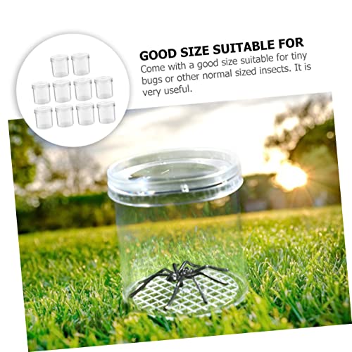 BESTOYARD Portable Insect Observation Cup Magnifying Glass Multi-Function Critter Feeding Box for Boys and Girls Small Magnifying Container for Insects and Butterflies