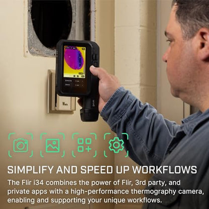 Flir i64 Thermal Imaging Camera, 480x640, ACE Platform, WiFi | MSX, 40 mK NETD, AssetLink, Ignite cloud, building/electrical/HVAC, battery, charger, case