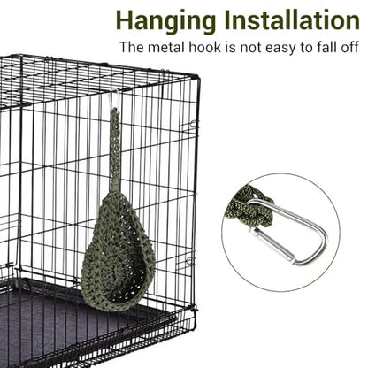 MiOYOOW Bearded Dragon Hammock, Swing Hanging Reptile Bed, Reptile Tank Accessories for Small Animals Amphibian, Lizards, Geckos, Snakes - color: black