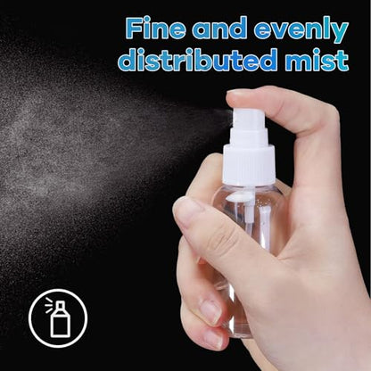 5 Pack Small Spray Bottles for Travel - 50ml Spray Bottle Leak Proof, Fine Mist Empty Spritzer Bottles, Reusable Clear Plastic Mini Travel Bottle for Storage Essential Oils, Cleaning, Perfume