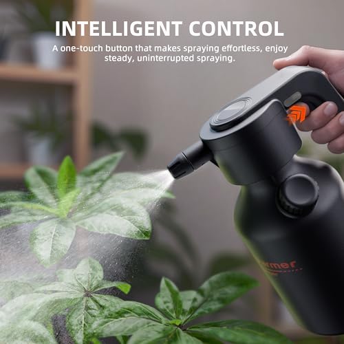 Spider Farmer 70oz Battery Powered Sprayer, 0.5 Gal Electric Spray Bottle | Type-C Rechargeable, 2500mAh Battery Automatic Plant Mister with Adjustable Nozzle & Measuring Cup for Continuous Misting