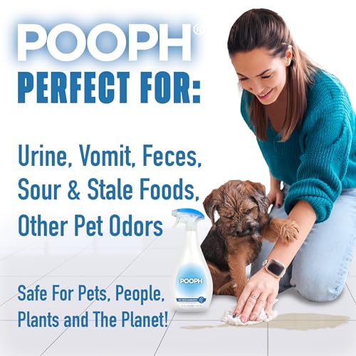 POOPH Pet Odor Eliminator Spray, 20 oz | Unscented pet odor eliminator spray for home surfaces, upholstery, furniture, and vehicles - size: 20 Fl Oz (Pack of 1)