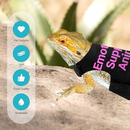 Bearded Dragon Lizards Clothes with Leash Set - Cute Lizard Reptile Small Animal Adjustable Harness Clothes for Walking Outdoor Security Costume Photo Prop(Pink - color: Pink