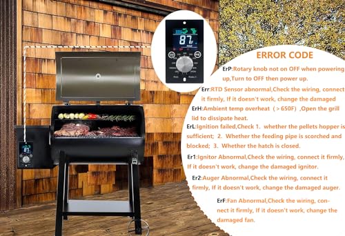 Replacement Digital Controller Board ，Universal Grill and Smoker PID Control Board/Thermostat for Pit Boss/Traeger/Zgrill Pellet Grill Smoker - size: PID Control Board