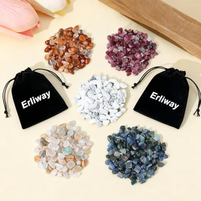 Erliway 7-9mm Bronzite Healing Crystal Chips for Crafts, 100g | Natural Crushed Crystal Stones Tumbled Chips for Vase Filler Aquarium Gravel, Meditation Chakra Balancing, Candle DIY Making - color: Bronzite