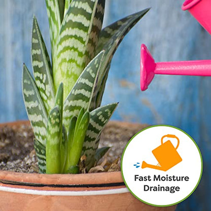 Perfect Plants Snake Plant Soil, 4 qt, Coco Coir Potting Mix | All-natural pine bark, perlite and sand blend for Sansevieria varieties, drains fast to protect roots, no added fertilizer - size: 4qt.