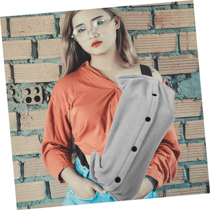 WOONEKY Bearded Dragon Carrier Bag Adjustable Reptile Travel Sling for Lizards and Small Pets Grey Outdoor Pouch for Convenient Pet Transport