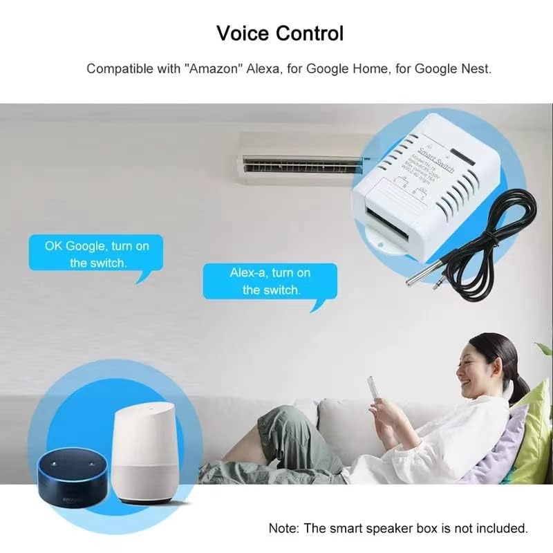 Tuya WiFi 16A Temp Controller Energy Monitor 85-250V Smart Switch | 3000W load, Auto manual modes, Multi timing, Family share, Works with Alexa Google Home ,For incubator greenhouse brewing - style: Temperature