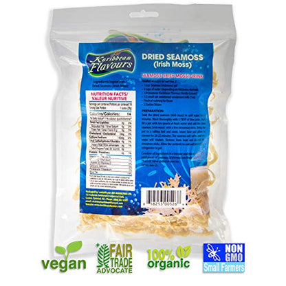 Karibbean Flavours Premium Irish Moss Superfood (8 Ounce/230g) | Caribbean Superfood - Wildcrafted Seedstock - Ethically Harvested - Makes Over 5 Quarts Gel - size: 8 Ounce (Pack of 1)