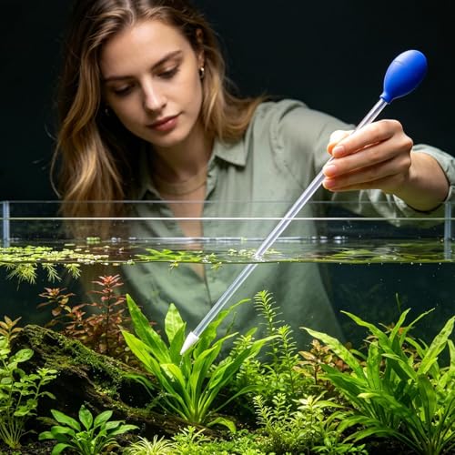 Fish Tank Siphon Aquarium Cleaning Tool | Fish Feeding Dispenser Tube for Marine Reef Plant Tank Home Hobbyist Professional Public Research - color: extra large