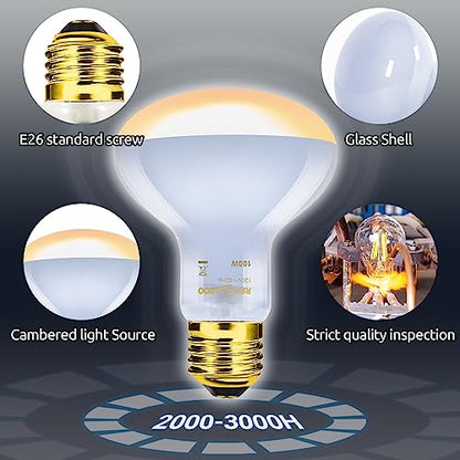 REPTI ZOO Reptile Heat Lamp Combo Pack, 100W UVA Daylight Basking Spot Light Heating Lamp and 26W UVA UVB Reptile Light Energy Saving Spiral Compact Lamp UVB Bulb 5.0 - size: CBL07