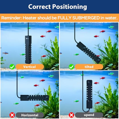 AquaMiracle Submersible Aquarium Heater with LED Digital Temp Display, Fish Tank Heater with Dry-Run & Over-Temp Protection, for Freshwater Saltwater Aquariums(200W/20-40Gal) - size: For 20-40 Gal Tank