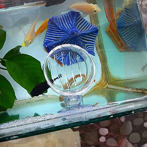 WEAVERBIRD Aquarium Crystal Glass Cone Feeder Red Worm Fish Tank Plant Shrimp Feeder Punch Cup Fish Feeding Cup with Suction Cup, 2 Pack