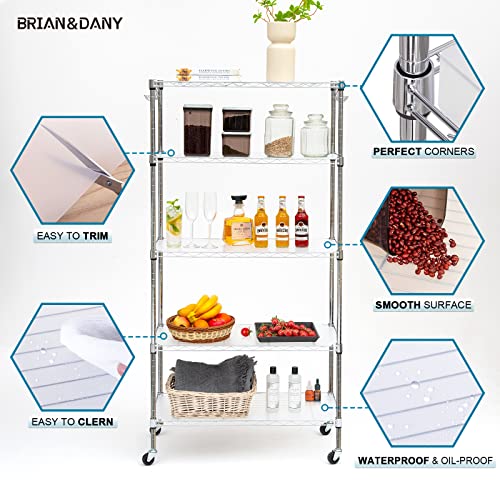 BRIAN & DANY Wire Shelf Liner 13.4" x 23.2", Set of 10, Heavy Duty Shelf Liners for Wire Shelving, Waterproof Wire Rack Shelf Cover, Transparent - color: Transparent, size: 13.4" x 23.2",10pcs