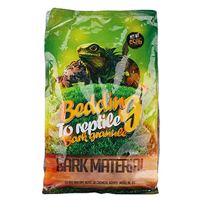 flexman 1Bag Reptile Bark Chips, 650g Forest Terrain Bark Fine Chips Bedding Brick for Lizards Tortoises Snakes Geckos Frogs (Brown) - size: small particles