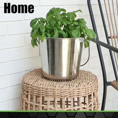 Grip Stainless Steel Bucket (1 Gallon) - Great for Pets, Cleaning, Food Prep - Hang on Fences, Cages, Kennels - Home, Garage, Workshop - size: 1 Gallon