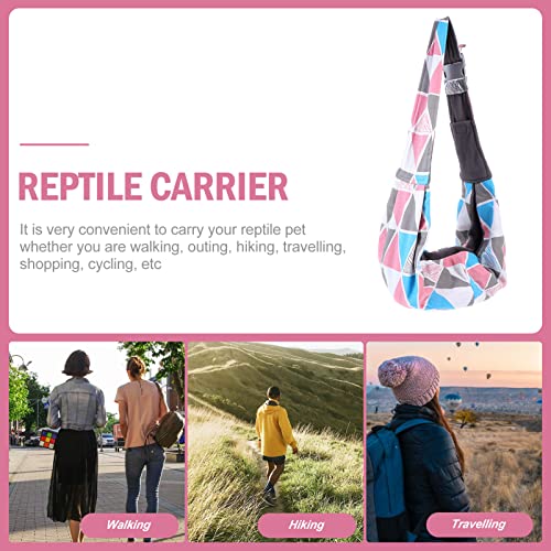 balacoo Bearded Dragon Carrier with Adjustable Strap for Outdoor Travel | Reptile Carrier Sling Bag Backpack, for Small Lizards, Ferrets, Squirrel, Hamsters, for Hiking, Shopping, Outdoor Activities