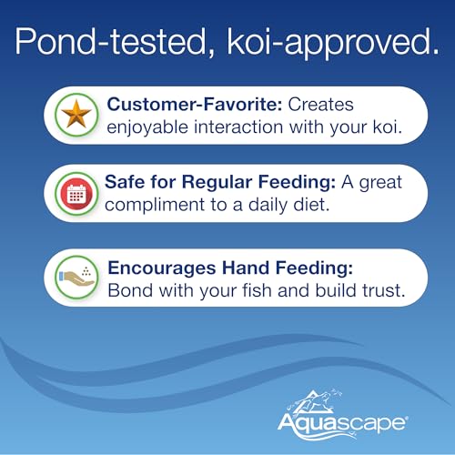 Aquascape Koi Krunchies Fish Food Large 1.1 lbs / 400 g for Hand Feeding in Pond Water Feature, 81000