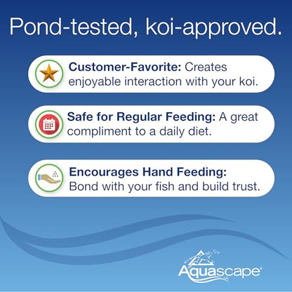 Aquascape Koi Krunchies Fish Food Large 1.1 lbs / 400 g for Hand Feeding in Pond Water Feature, 81000