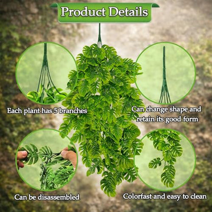 10 Pcs Terrarium Hanging Plant Vines Jungle Climbing Vines | Reptile Plants,Tank Accessories Decorationswith Suction Cups,Bearded Dragon Lizard Snake Geckos Chameleon