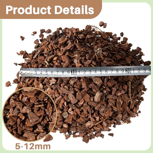 Sukh 8OZ Orchid Bark Planting Soil - Orchid Potting Mix (5-12 MM) | Horticultural Cypress Mulch Horticulture Dryad Pine Bark Natural Wood Chips for Plants Garden Orchid Medium Indoor Plant