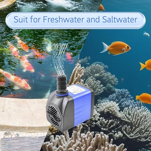 CONQUERALL Small Submersible Water Pump 118GPH 8W Smart for Garden Fountain Irrigation Circulation - color: 118gph-8w, size: 1PC