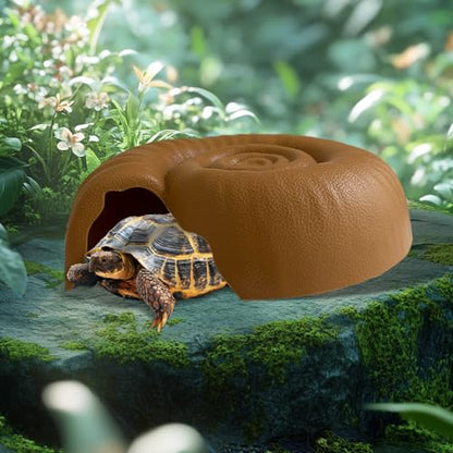 Reptile Tank Accessories, Helicoid Plastic Hideout for Snake, Ball Python Tank Accessories, Snake Hideout for Ball Python, Tank Habitat Accessories