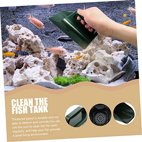 Fish Tank Sand Shovel Fish Tank Sand Scraper Water Pump Fish Tank Pump Glo Aquarium Shovel Pond Skimmer Net Tweezer Beach Air Pump for Fish Tank Fish Tank Sponge Lid Green Plastic