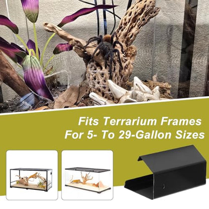 4 Pack Reptile Terrarium Covers Heavy Duty Screen Clips, 5-29 Gallons Reptile Enclosure Lock, Easy to Install