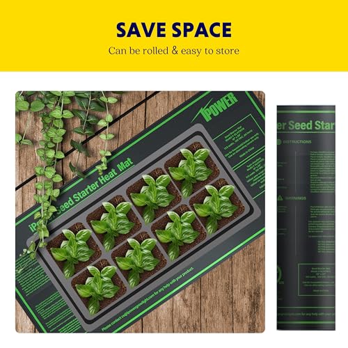 iPower Seedling Heat Mat Heating Pad 10"x20" with Digital Thermostat Combo Set, Waterproof for Indoor Seed Starting and Plant Germination - size: 10" x 20", style: with Upgraded Controller