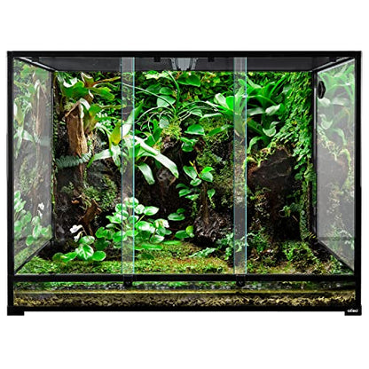 180 Gallon Large Reptile Terrarium, 48" x 24" x 36" Glass Reptile Tank Tall & Wide Terrarium Tank with Double Sliding Door Top Screen Ventilation Habitat - size: 48" x 24" x 36"