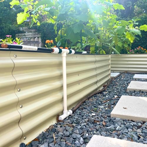 Garden Grid Manifold - 8" Tall, Double Style | Link All of Your Garden Grids So They Water Together | Ideal for Side-By-Side Garden Grid Connections - size: 8", style: Double
