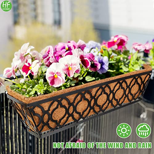 HFHOME 2Pcs 24" Trough Coco Fiber Replacement Liner, Natural 24 in Window Deck Coco Replacement Liner for Window Box - size: 24in