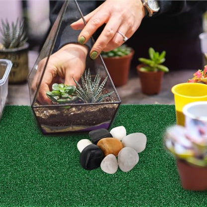 SEWACC Turtle Basking Platform Artificial Grass Turf for Aquarium Fish Tank Reptile Resting Floating Simulated Lawn Floating Platform 19.7X9.8 Inches