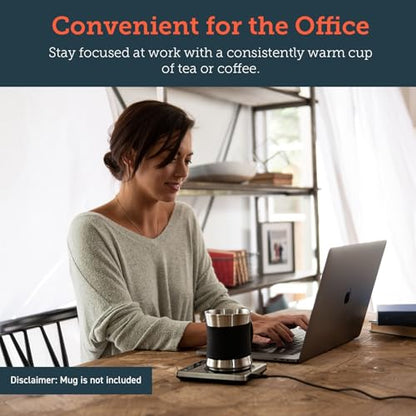 Cosori Coffee Mug Warmer for Desk, Office, 1°F Precise Temperature Control | Digital Cup Heater, Touch Tech & LCD Digital Display (77-194℉), 304 Stainless Steel