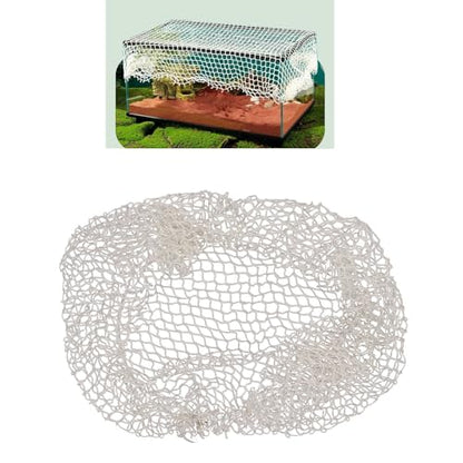 Aquarium Escape Proof Screen Net - Clear Mesh Netting Cover for Fish Tank, Reptile Terrarium (M)