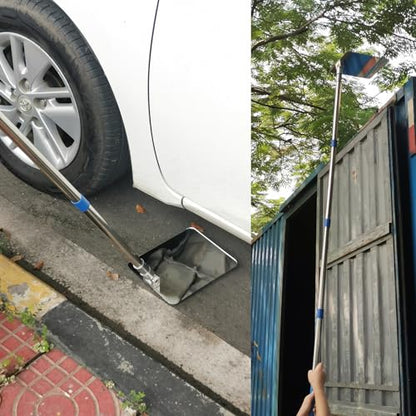 Under Vehicle Inspection Security Mirror – Large Under Car Search Mirror Couple to 3/4-in Extendable Threaded Poles for Check on Checkpoints, Airports, Hotels, Clubs, Police Sheriff and Milita Base