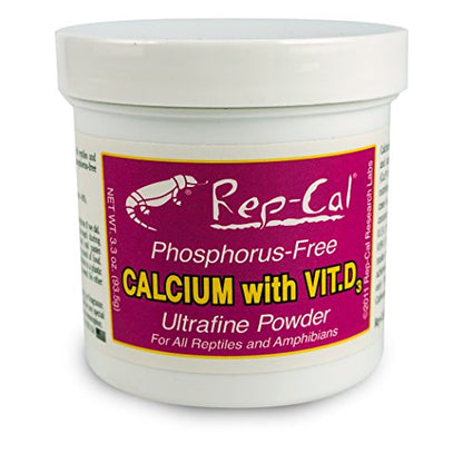 SRP00200 Phosphorous-Free Calcium Ultrafine Powder Reptile/Amphibian Supplement with Vitamin D3 | Reptile/Amphibian Supplement with Vitamin D3