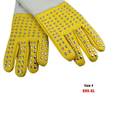 NEW MARK Heavy Duty Animal Handling Leather Gloves Bite Proof for Dog, Reptile Snakes 21"