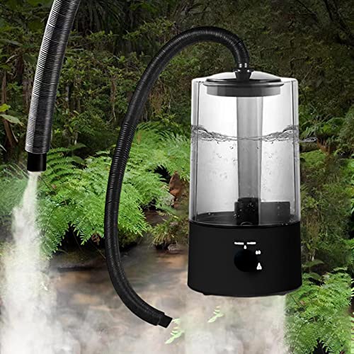 Reptile Humidifier Mister, 4L Top Fill Terrarium Fogger with Extension Hose, 25W Adjustable Mist for Reptile and Amphibian Habitats