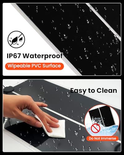 MQ Reptile Terrarium Heat Pad with LCD Digital Aquarium Thermometer, 5.5 x 6in Power Adjustment Under Tank Heater Mat for Pets, Small Animals, Seedling, 5W - size: 5W, 5.5*6 in