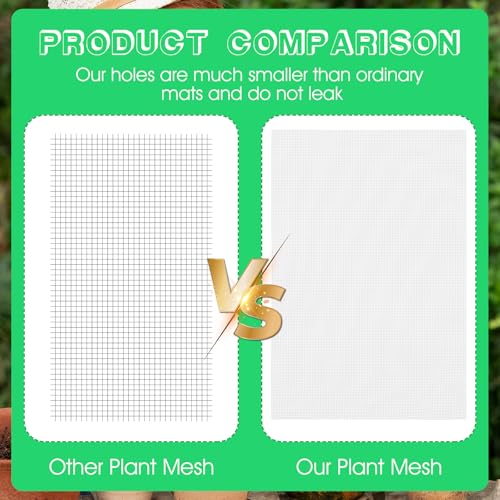 Ouligay 10pcs 11.8 X 7.8inch Flower Pot Hole Mesh Pad, Plastic Mesh Sheet, Keep Soil from Flowing Away,Bonsai DIY Drainage Netting Pot Bottom Grid Mat, White - color: White