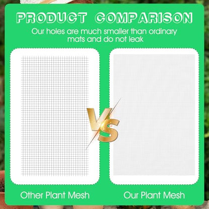 Ouligay 10pcs 11.8 X 7.8inch Flower Pot Hole Mesh Pad, Plastic Mesh Sheet, Keep Soil from Flowing Away,Bonsai DIY Drainage Netting Pot Bottom Grid Mat, White - color: White