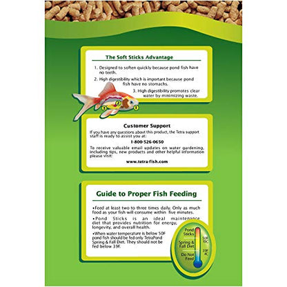 Tetra Pond Sticks Fish Food For Goldfish & Koi, 2.53 lbs | Healthy Daily Diet For All Pond Fish, Easy To Digest Floating Sticks Promote Clearer Water, Feed When Water Is +50 Degrees - size: 2.53 Pound (Pack of 1)