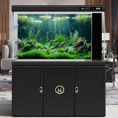 Underwater Aquarium Background Undersea Aquatic Plants Fish Tank Background Under The Sea Marine Life Sunbeam Terrarium Backgrounds Green Sea Grass Moss Rock Scene Reptile Tank Backgrounds 24x12in - color: Dark_Green, size: 24(W)x12(H)in
