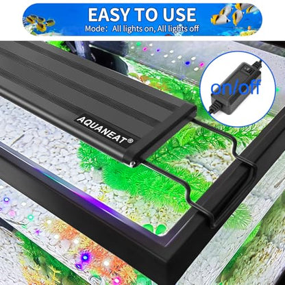 AQUANEAT LED Aquarium Light Full Spectrum for 24 Inch to 30 Inch Fish Tank Light Fresh Water - size: 24"-30"