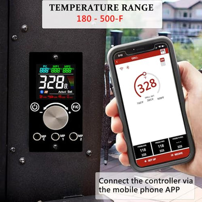Replacement Pit Boss Digital Thermostat Controller Board with WiFi and Bluetooth Function, can Connect to Mobile APP - size: WiFi and Bluetooth Controller