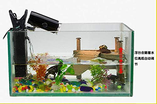 Decorative Turtle Pier Floating Basking Platform with Ramp Ladder Small Aquatic Turtle Pier Floating Dock Basking Platform Area for Aquarium Fish Tank